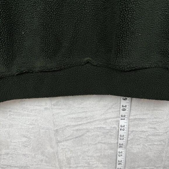 Adidas Originals Toronto Logo Fleece Sweatshirt Dark Green Sherpa Y2K Size L - Picture 6 of 7